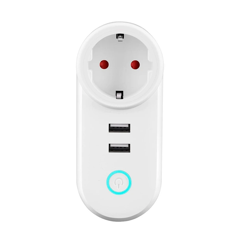 

Смарт-розетка с двумя USB-портами и голосовым управлением