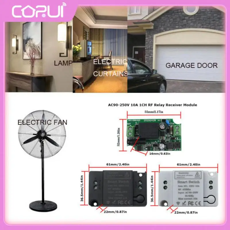 

Portable Smart Switch Rf 433mhz 220v Mini Relay Receiver Lighting Control Wireless Smart Home Accessories Foldable