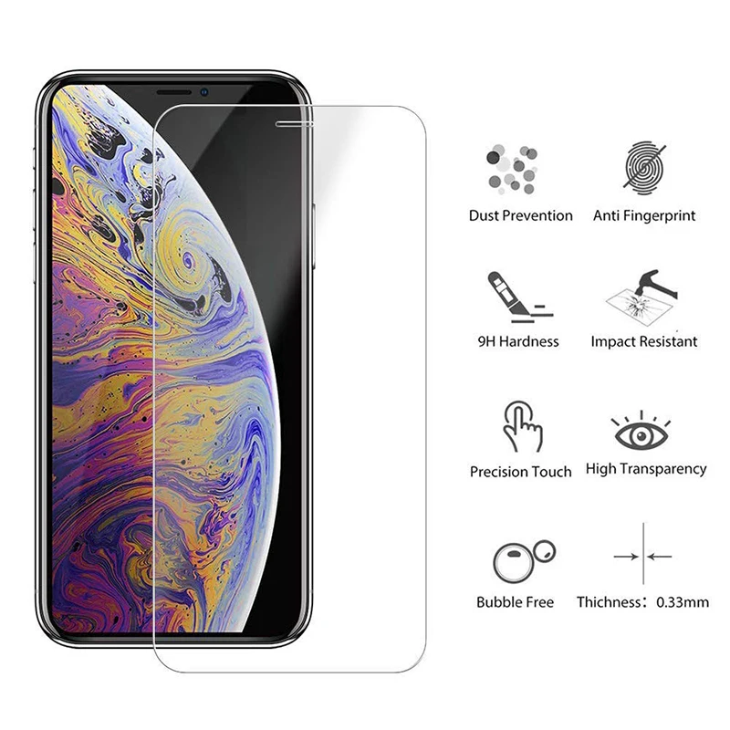 Закаленное стекло для iphone 7 8 6 6s Plus X XR XS Max 14 pro Защитное экрана 11 12 13 защитное |