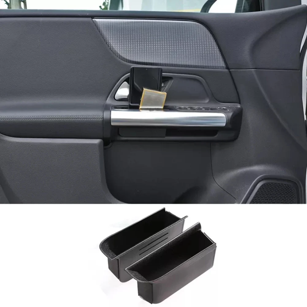 

2pcs Car Front Door Armrest Storage Box ABS Plastic For Benz GLA Class H247 20-21 Stowing Tidying Car Accessories
