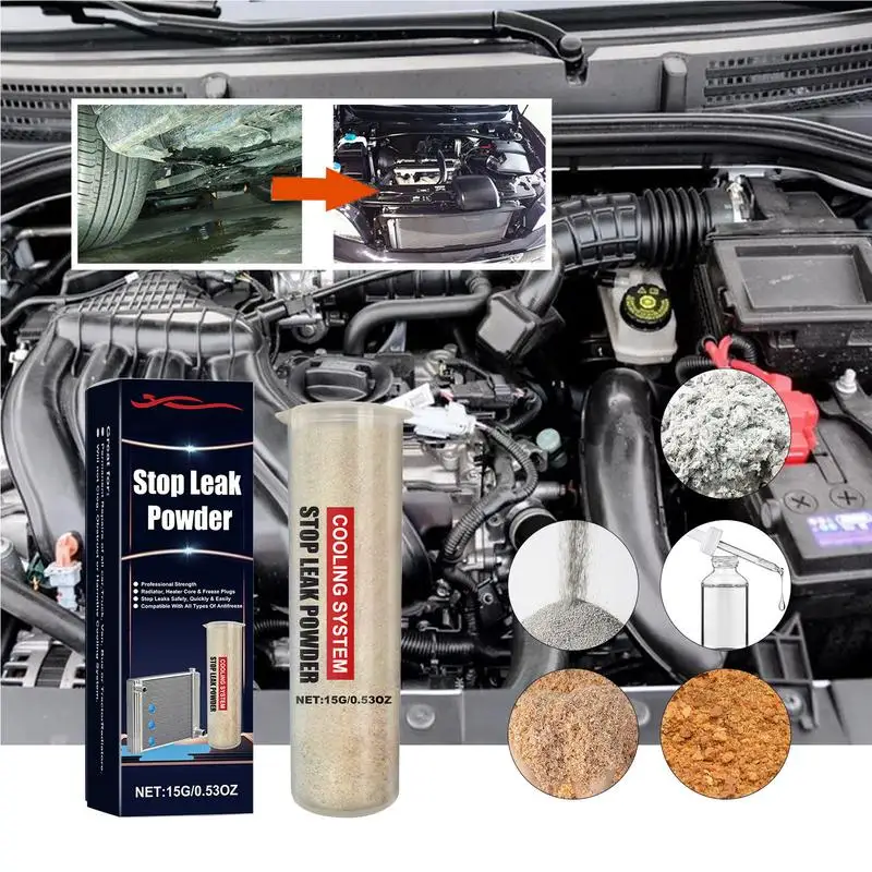 

Автомобильный герметик для утечки охлаждающей жидкости, 15 г, радиаторы, водяные насосы, прокладки для головки, морозильные пробки, автомобильный обогреватель, система охлаждения, герметик, ремонтный комплект