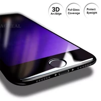 9h 3d full cover anti blue light tempered glass screen protector on iphone 6 7 plus curved film soft edge for iphone 7 6 6s plus