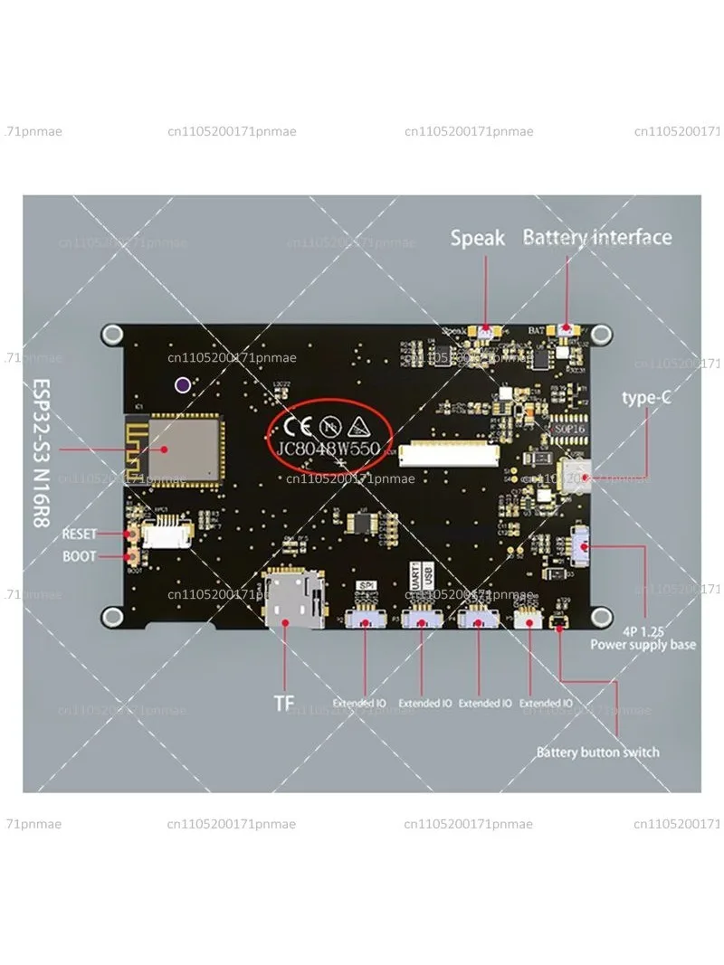 Фото ESP32-S3 4,3-дюймовый IPS-дисплей с емкостным сенсорным экраном 480X272, модуль LCD-дисплея, 8 МБ PSRAM, 4 МБ FLASH, Wi-Fi, Bluetooth №3