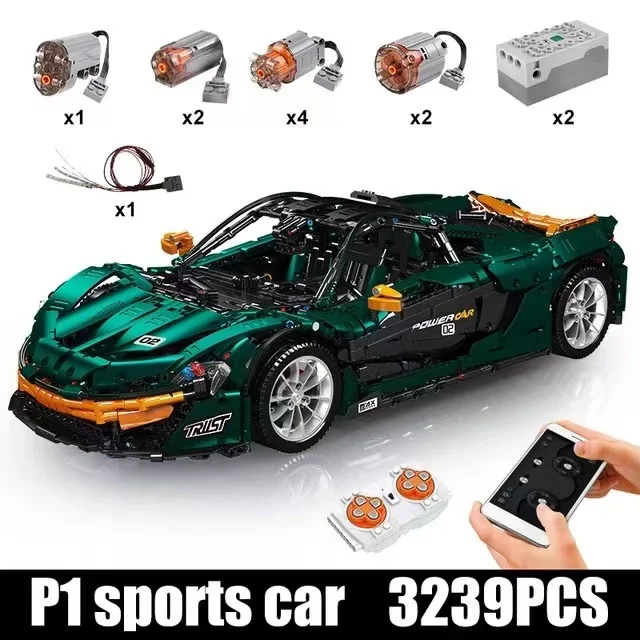 

Mould King 13091 APP радиоуправляемый мкларенд P1 hypercar 1:8, суперспортивный автомобиль, аксессуары для технического оборудования, строительные блоки, кирпичи, игрушки