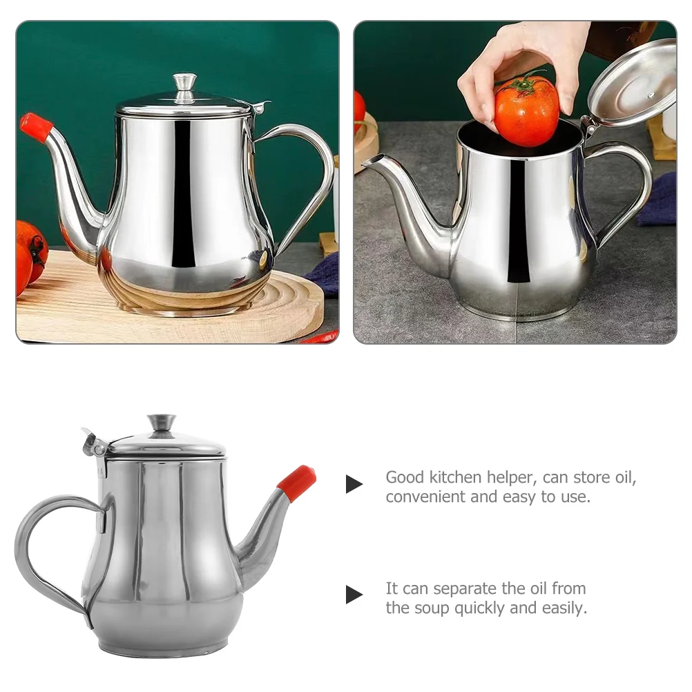 Банка для хранения оливок из нержавеющей стали Aceite De Cocina кухонная серебристая