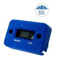 motorcycle waterproof digital hour meter lcd display portable engine gauge timer for motorcycleboat engines counter hour meter