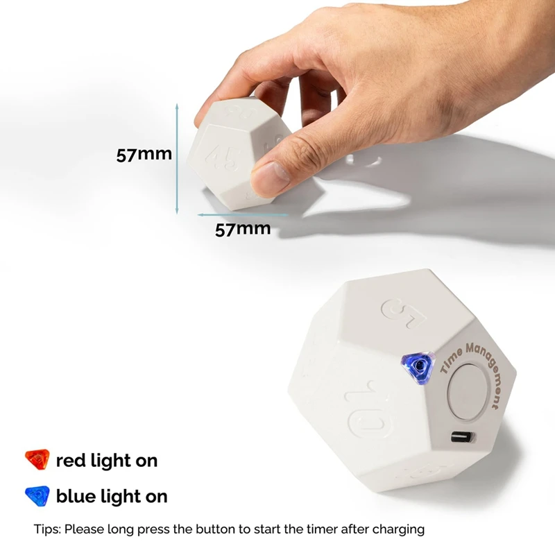 Вращающийся таймер Dodecagon-перезаряжаемый со звуковой вибрацией флип-таймер