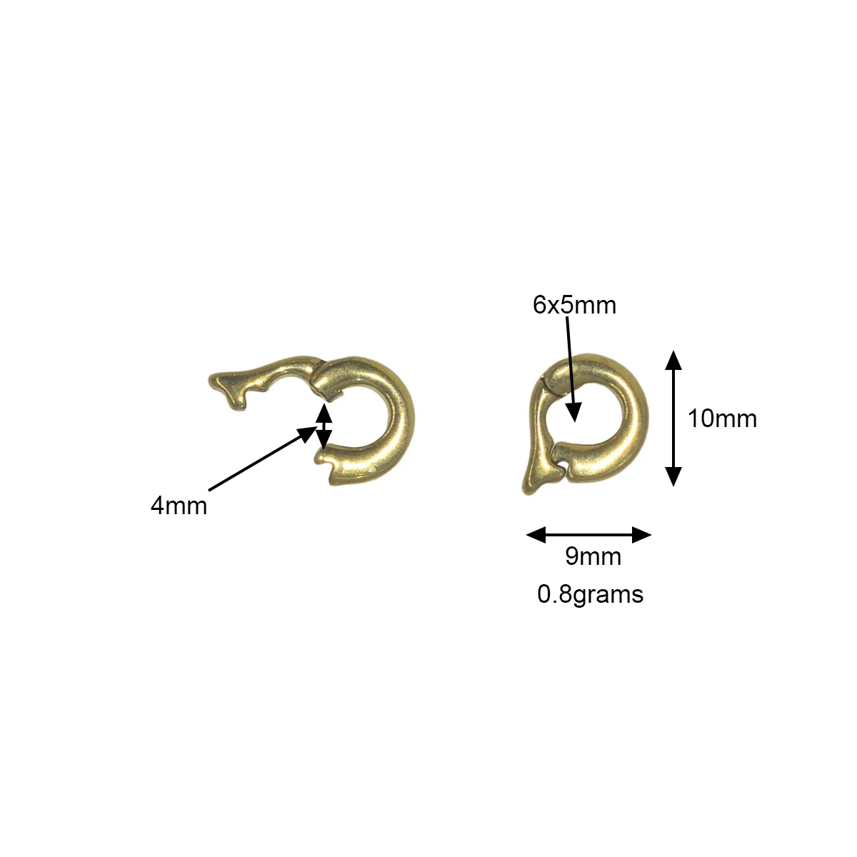 2 шт. крошечные маленькие 10 мм без покрытия из латуни круглые