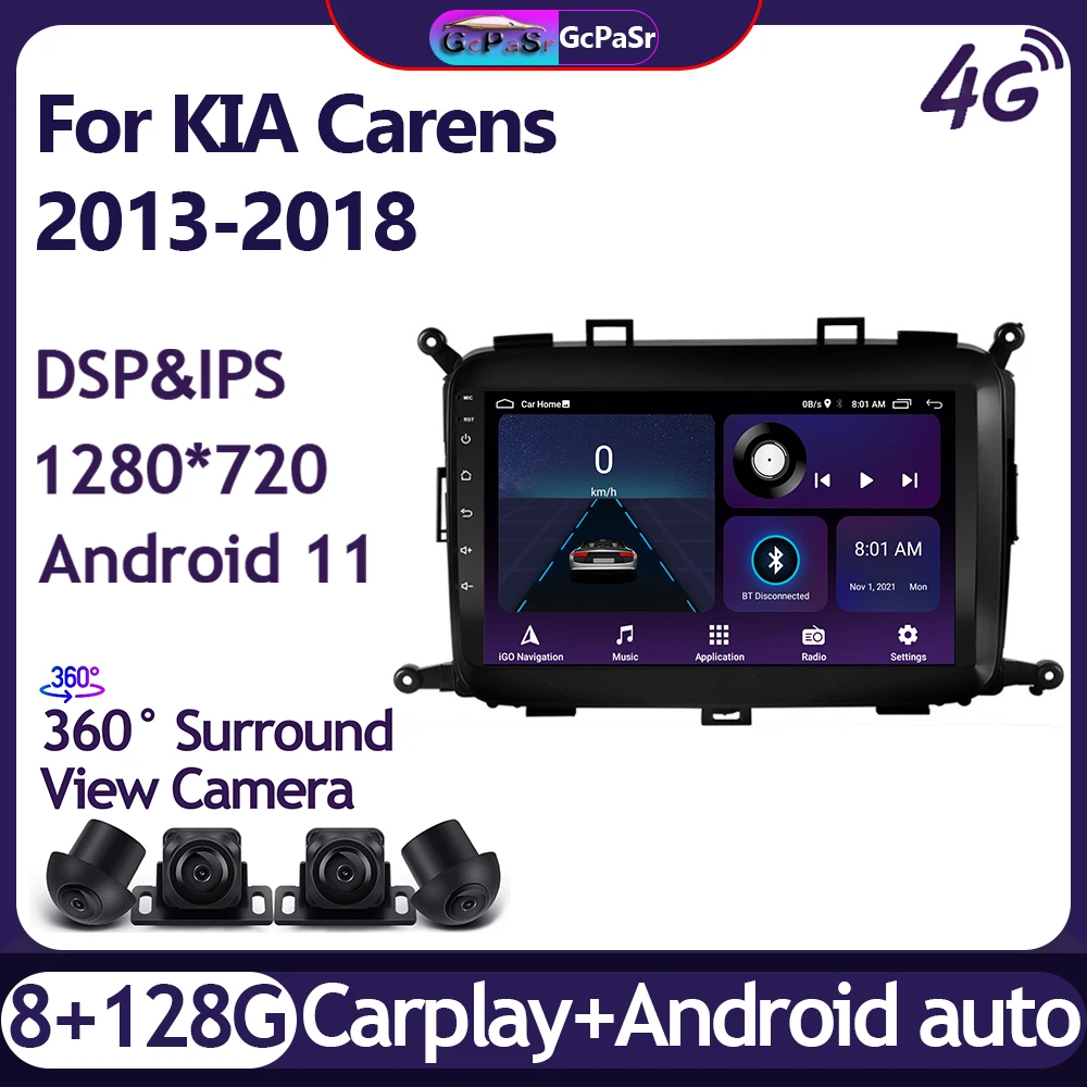 

Автомагнитола для KIA Carens 2013, 2014, 2015, 2016-2018, Android 12, GPS, навигация, аудио, Авторадио Carplay IPS