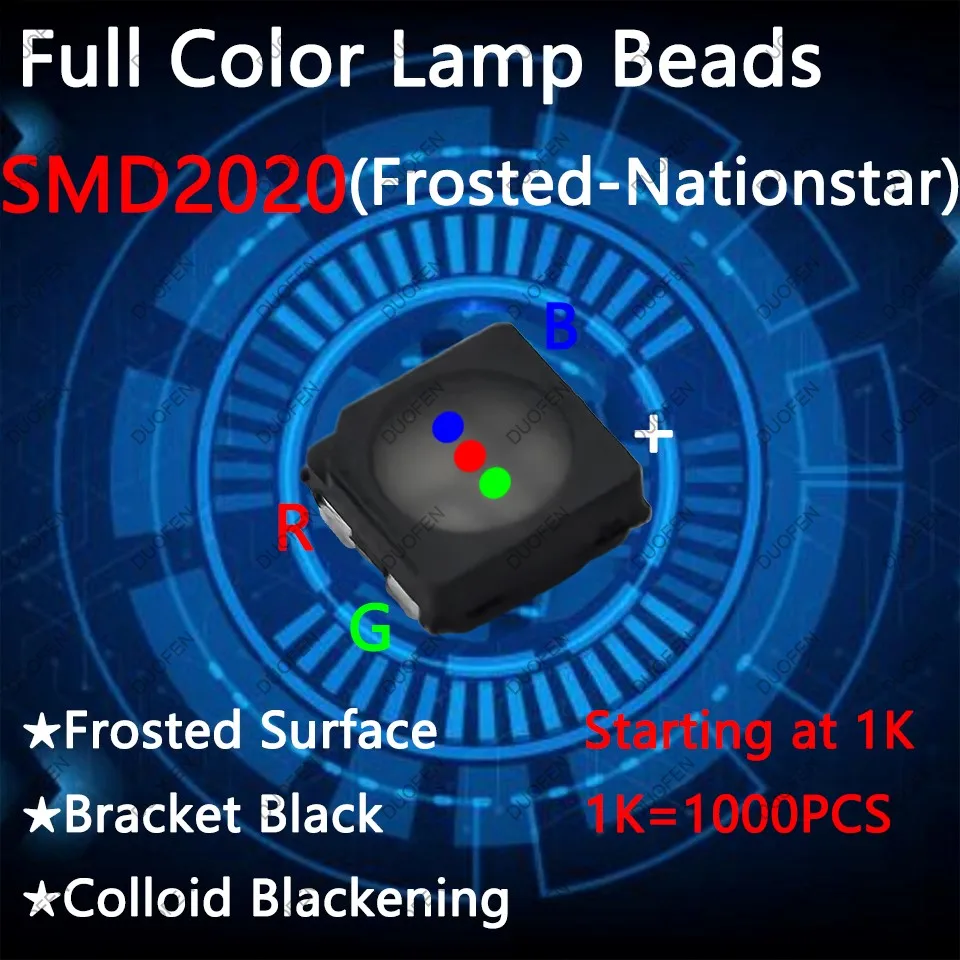 

Nationstar RGB светодиодные лампочки SMD2020 от 1000 шт.