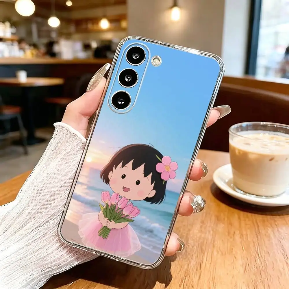 Фото Чехол для телефона C-Chibi Maruko-chan для Samsung A10,12,20,21S,30,31,40,50,51,52,70,71, прозрачный чехол №5