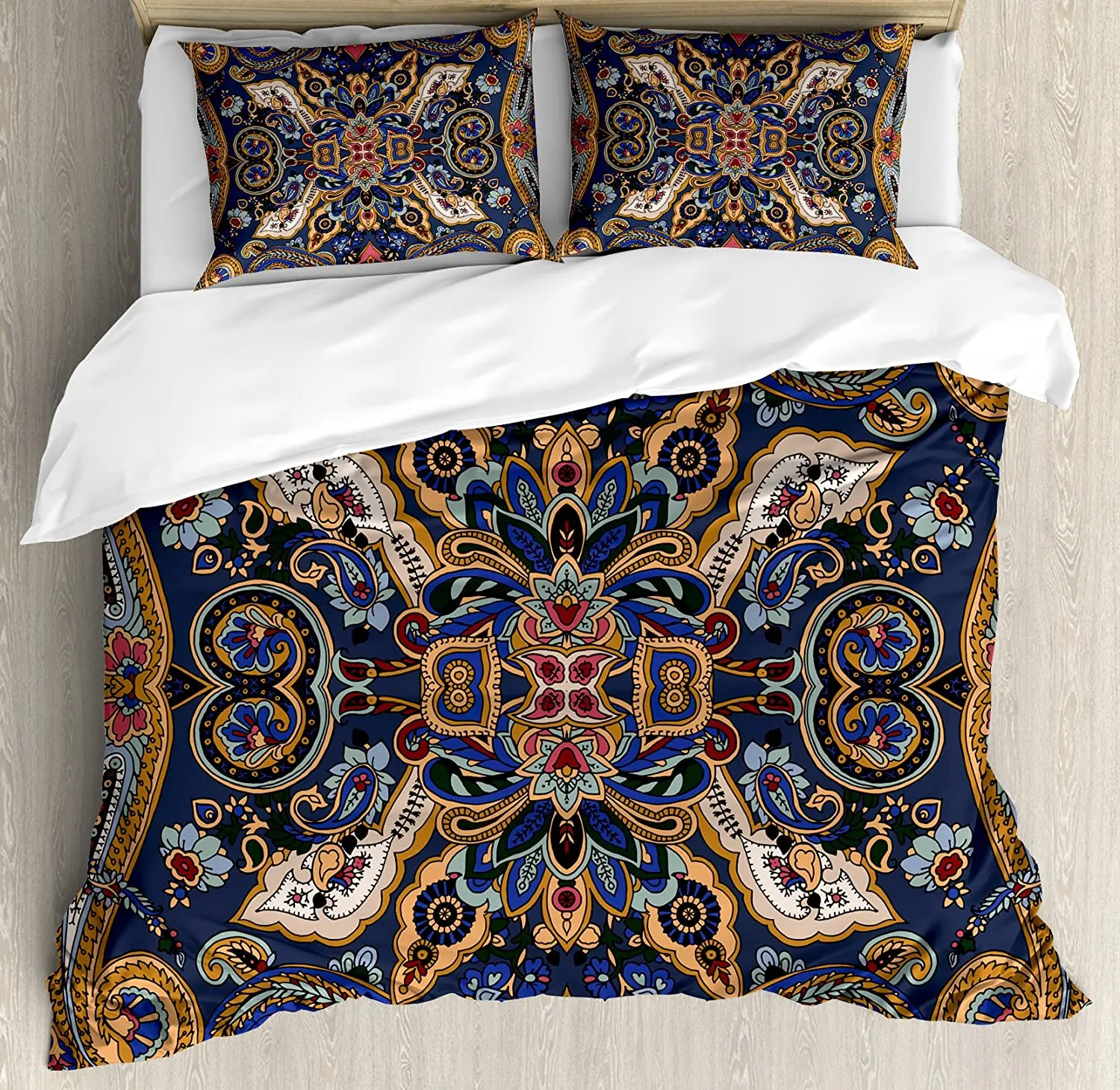 

Paisley Bedding Set For Bedroom Bed Home Historical Moroccan Florets with Slavic Effects H Duvet Cover Quilt Cover Pillowcase