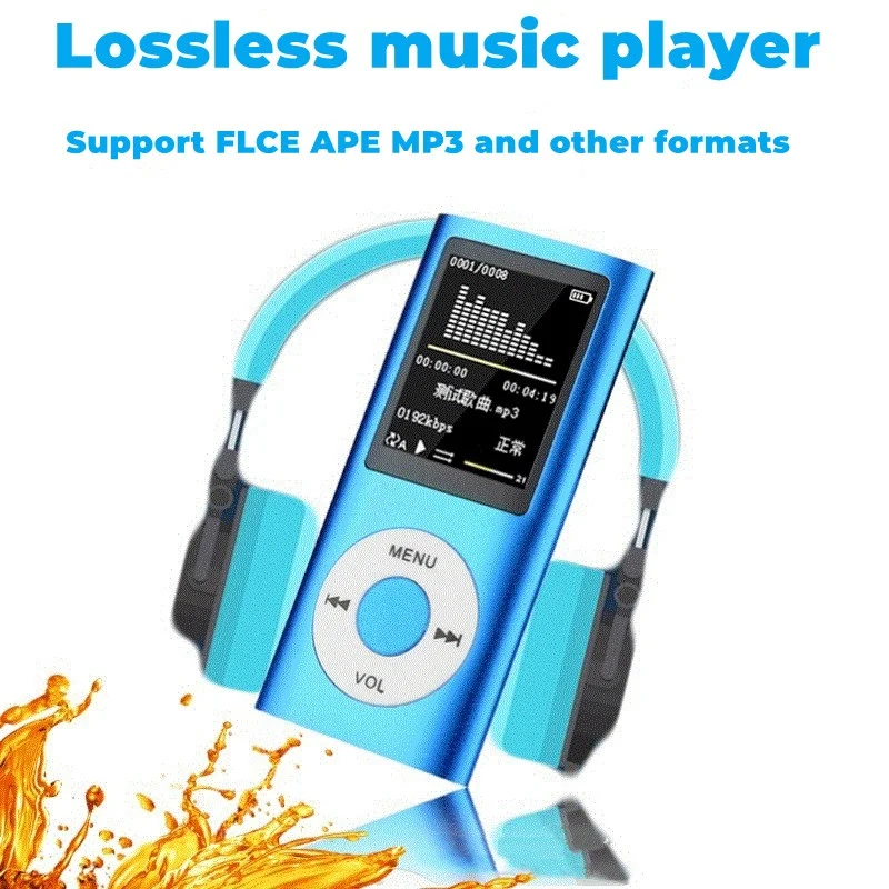 Portable MP3 Music Player Bluetooth Lossless Sound Quality Mini Recorder 32GB TF Card, FM, Headphones, Multi-function Walkman