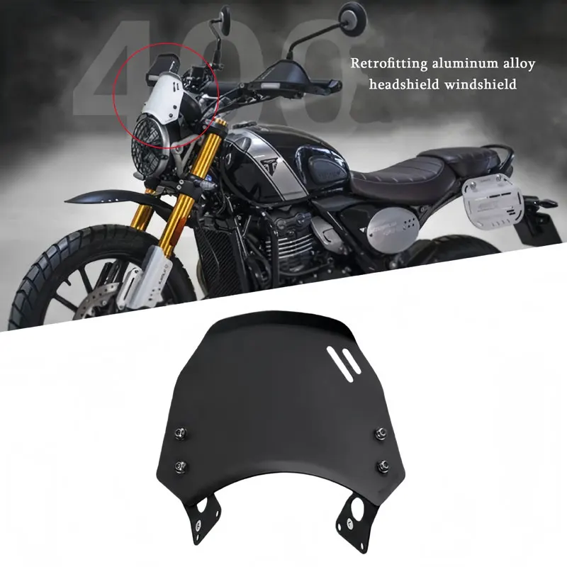 Фото Ветровое стекло для мотоцикла Triumph SCRAMBLER 400 X 2024-2025: Защитный экран и аксессуары №2