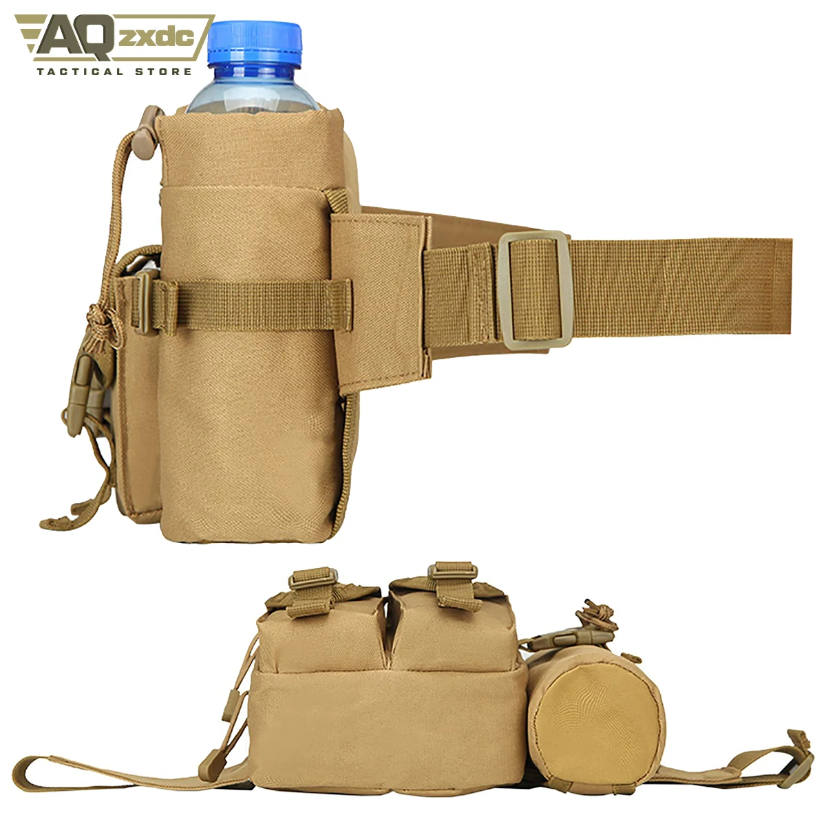 Тактический поясной кошелек AQzxdc с карманом для бутылки водой