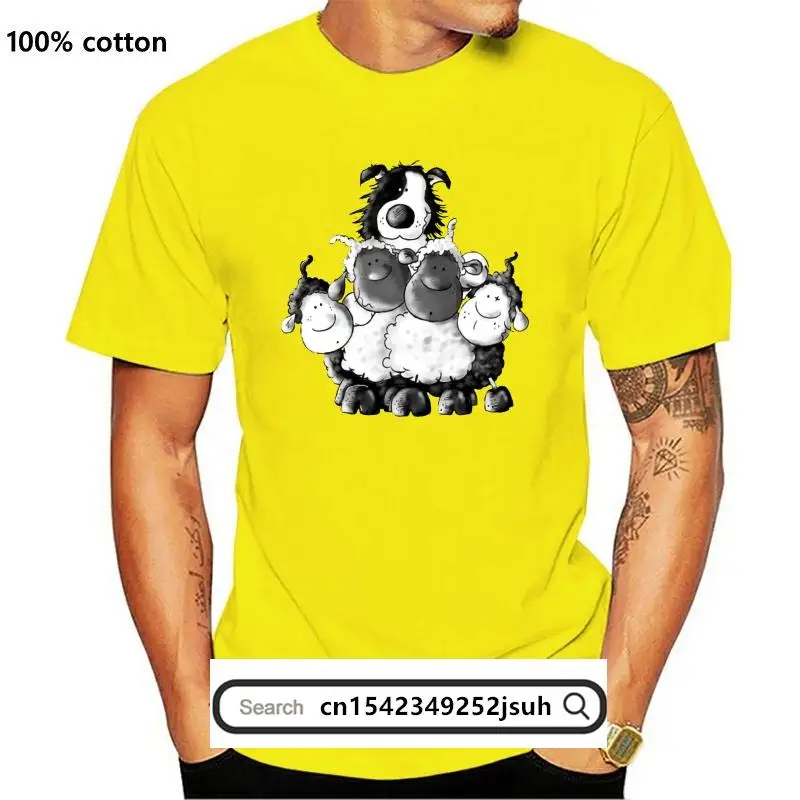 

New Border Collie And Sheep Dog T Shirts Hiphop Top Branded Designing 2021 Men Tshirt Classic Fit Leisure