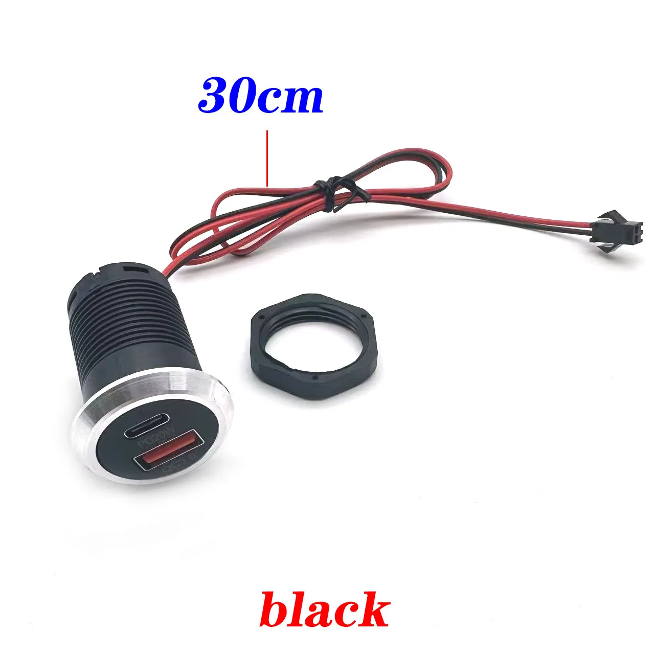 Настольное скрытое встроенное зарядное устройство USB 9 В/2 А 5 В/3 А 1 USB 1 Type-C мини-автомобильное зарядное устройство с быстрой зарядкой, автомобильная розетка