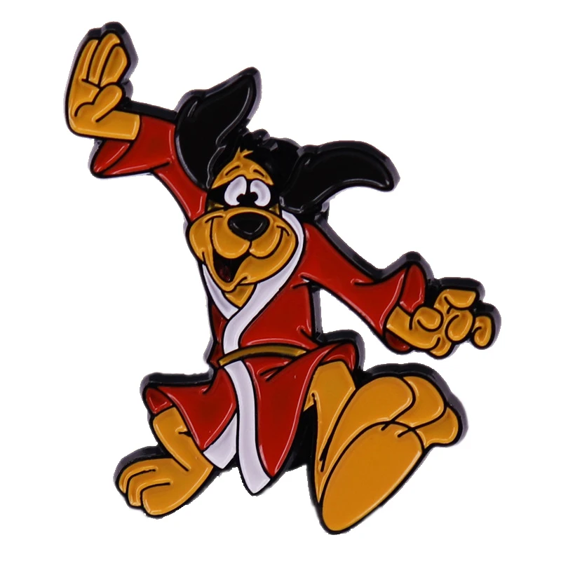 Крутая эмалированная булавка для лацкана в виде собаки кунг-фу одежды броши на