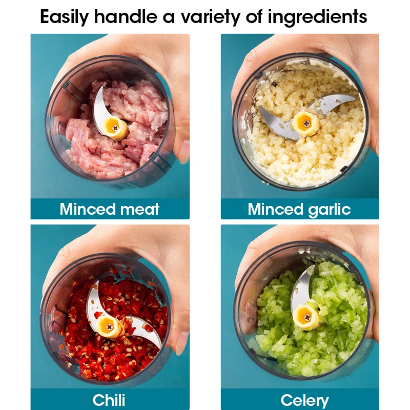 electric meat grinder for kitchen mixer garlic press vegetable cutter blender usb gadgets home appliance baby food processor free global shipping