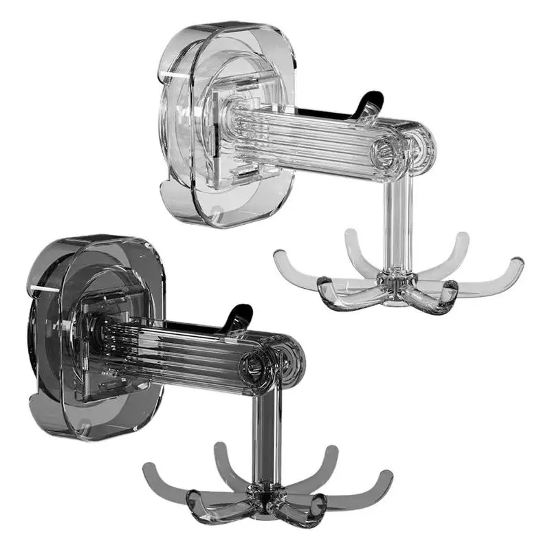 

Universal Kitchen Utensil Hanger With 6 Hooks Punch-free 360 Degrees Rotating Utensil Rack Storage Organizer Hooks For Home