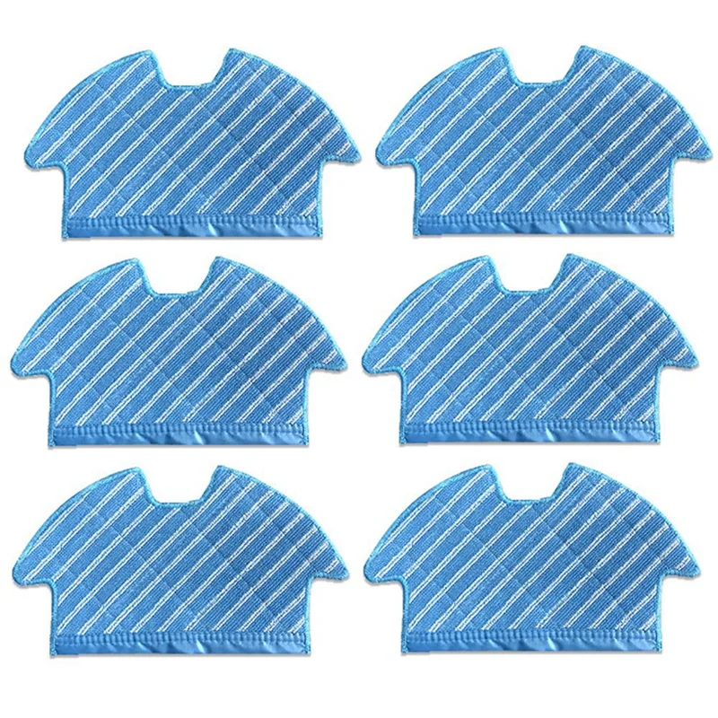 

6 шт., коврики из микрофибры для робота-пылесоса ECOVACS DEEBOT OZMO 900 DN5G