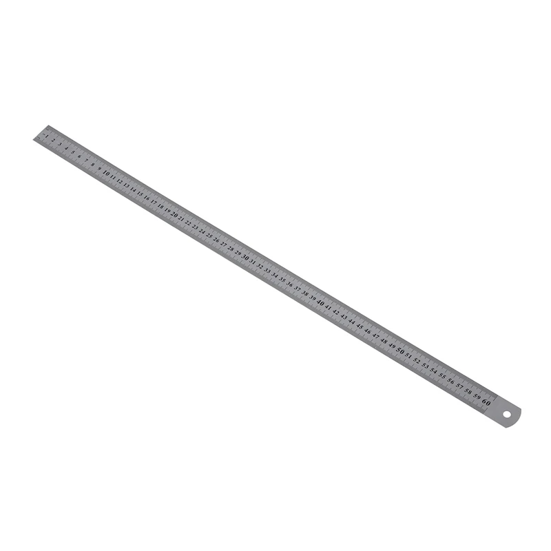 

2X Stainless Steel 60Cm 23.6 Inch Measuring Long Straight Ruler
