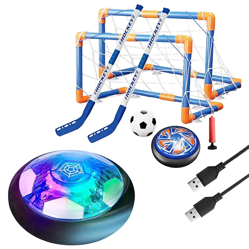 

3 in 1 Kids Soccer Ball Set Hockey Football Hover Soccer Ball Set for Indoor Outdoor Sports Football Kids Toy Best Gift