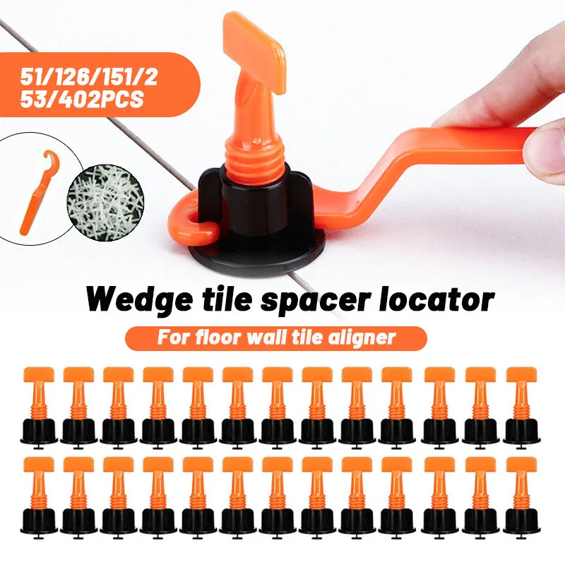 

402/151/126Pcs Tile Leveling System T-shaped Adjuster Cross Wall Tile Positioning Leveler Spacer Clamp Construction Tool