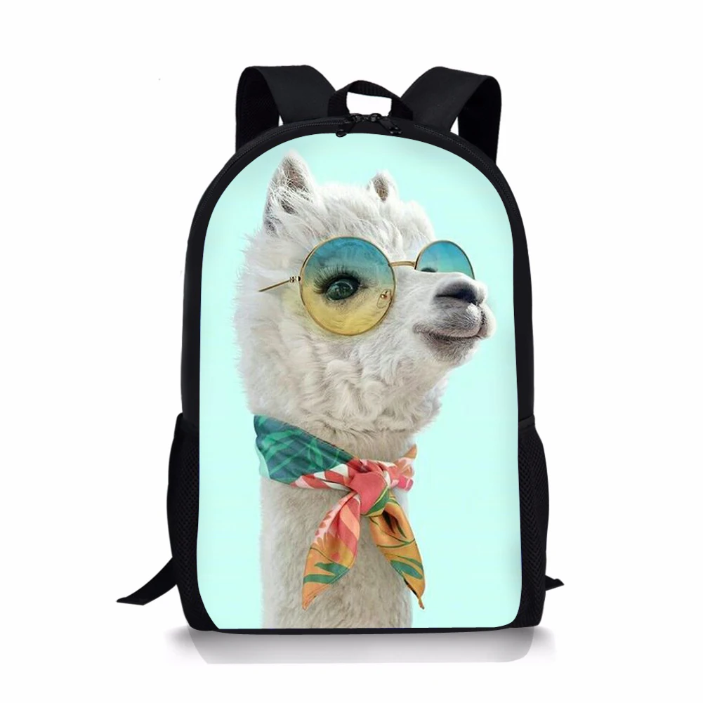 ADVOCATOR Alpaca Llama School Bags for Girls Customized Kids Children's Backpack Students Satchel Mochila Femenina Free Shipping