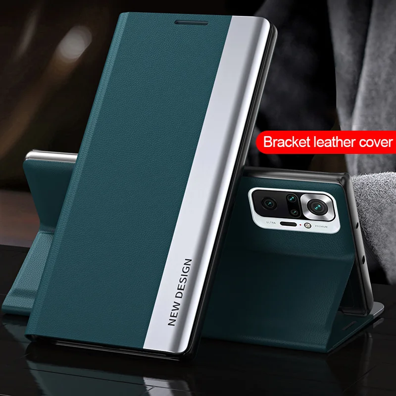 

Commerce Magnetic Magsafe Phone Case for SamsungS23 S22 S21 Ultra Plus Electroplated Flip Bracket Leather Protective Cover