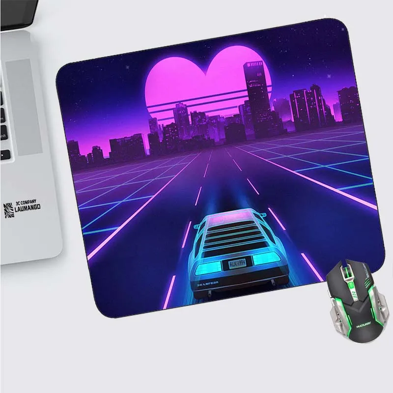 

Игровой коврик для мыши и клавиатуры Retrowave, защитный коврик для игрового компьютера, милые коврики для шкафов, миниатюрные пользовательские...