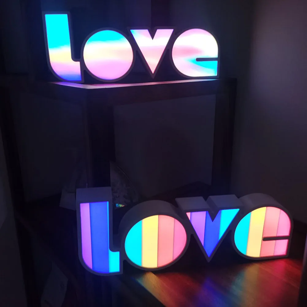 

LED Love Neon Light Sign Night Lamp Home Wedding Valentine Christmas Room Decor Romantic Night Light Proposal Scene Layout Prop