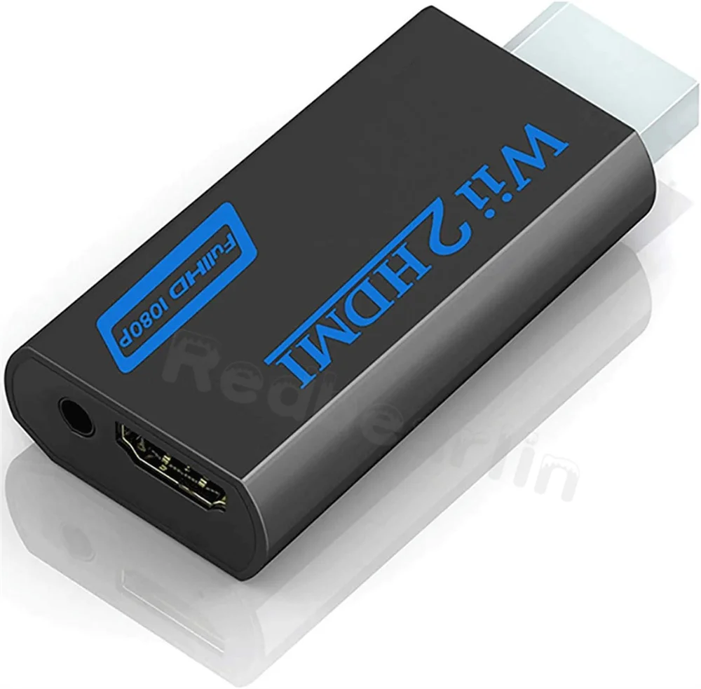 

Полный HD 1080P Wii-HDMI-совместимый адаптер преобразователь 3,5 мм аудио для ПК HDTV монитора Wii2 в HDMI-совместимый конвертер адаптер