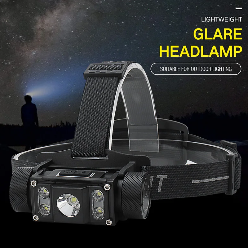 

Tactical Headlight Rechargeable Magnet Headlamp Light XML-L2 Torch Lantern Work 21700 1300lm Cycle Wurkkos
