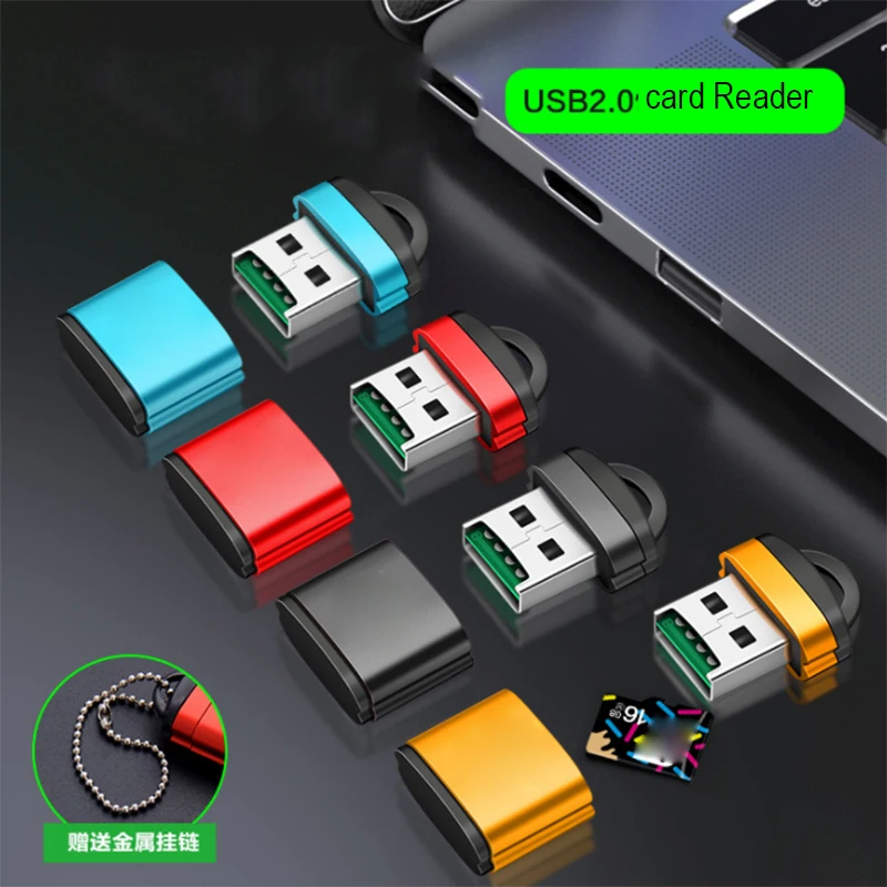 1 قطعة USB صغيرة مايكرو SD TF قارئ بطاقات USB 2.0 الهاتف المحمول قارئ بطاقة الذاكرة عالية السرعة USB محول ل ملحقات للكمبيوتر المحمول