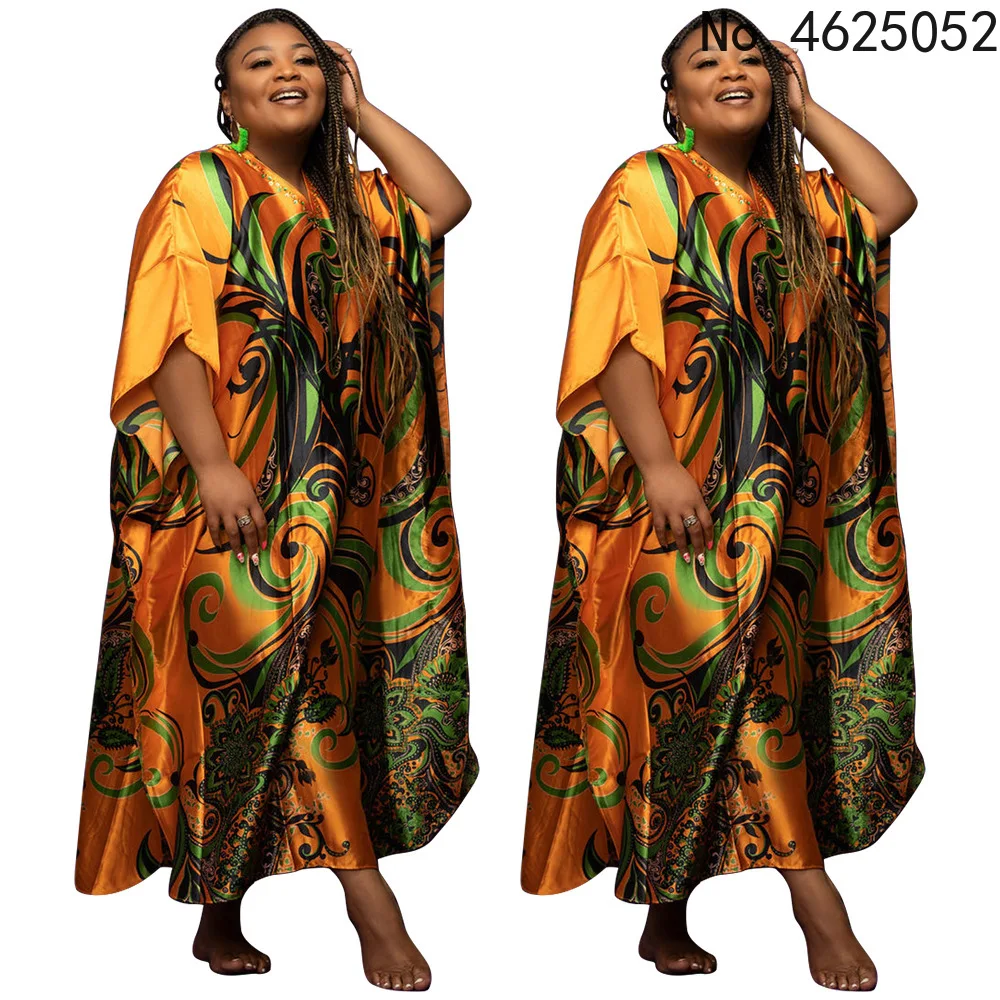 

Платье женское в африканском стиле с V-образным вырезом и принтом