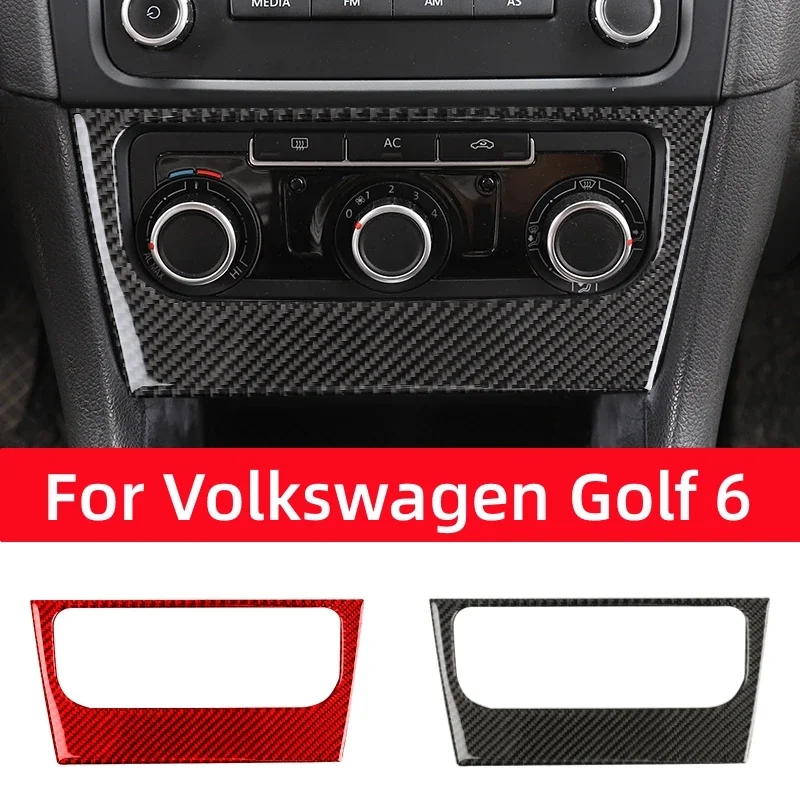 Для Volkswagen Golf 6 Gti R MK6 2008-2012 углеродное волокно кнопка переключения кондиционера