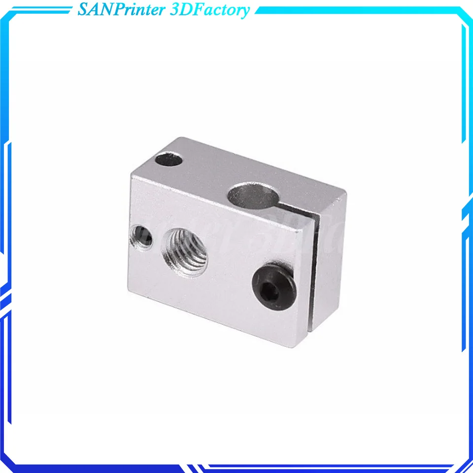 Алюминиевый тепловой блок V6 23*16*12 мм для E3D V5 PT100 экструдер с J-образной головкой