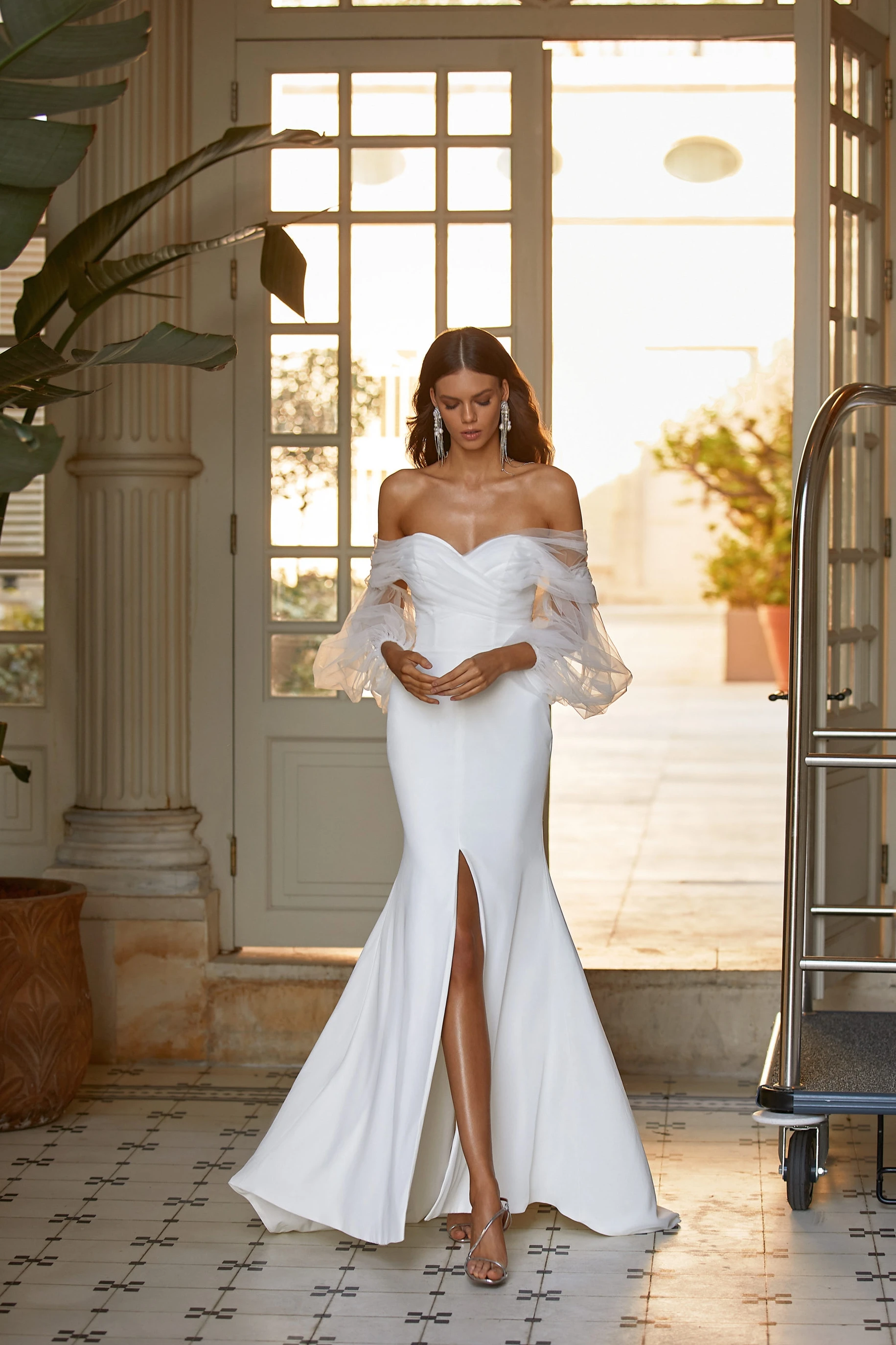 

Sexy Mermaid Wedding Dresses 2023 Off the Shoulder Puff Sleeves Sweetheart Bridal Gowns Elegant Vestido De Novia