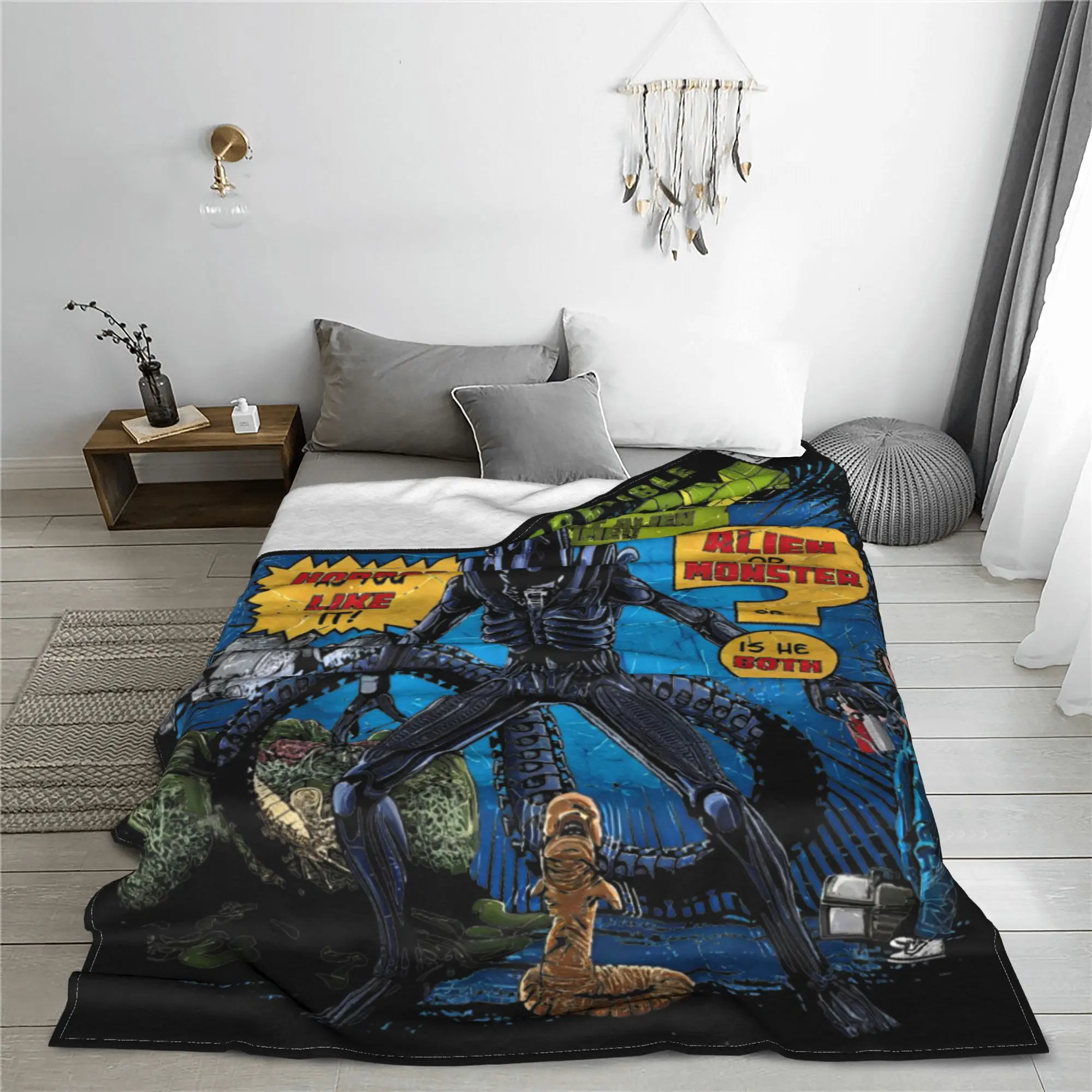Невероятные одеяла Alien Xenomorph плюшевые пледы постельное белье портативное легкое