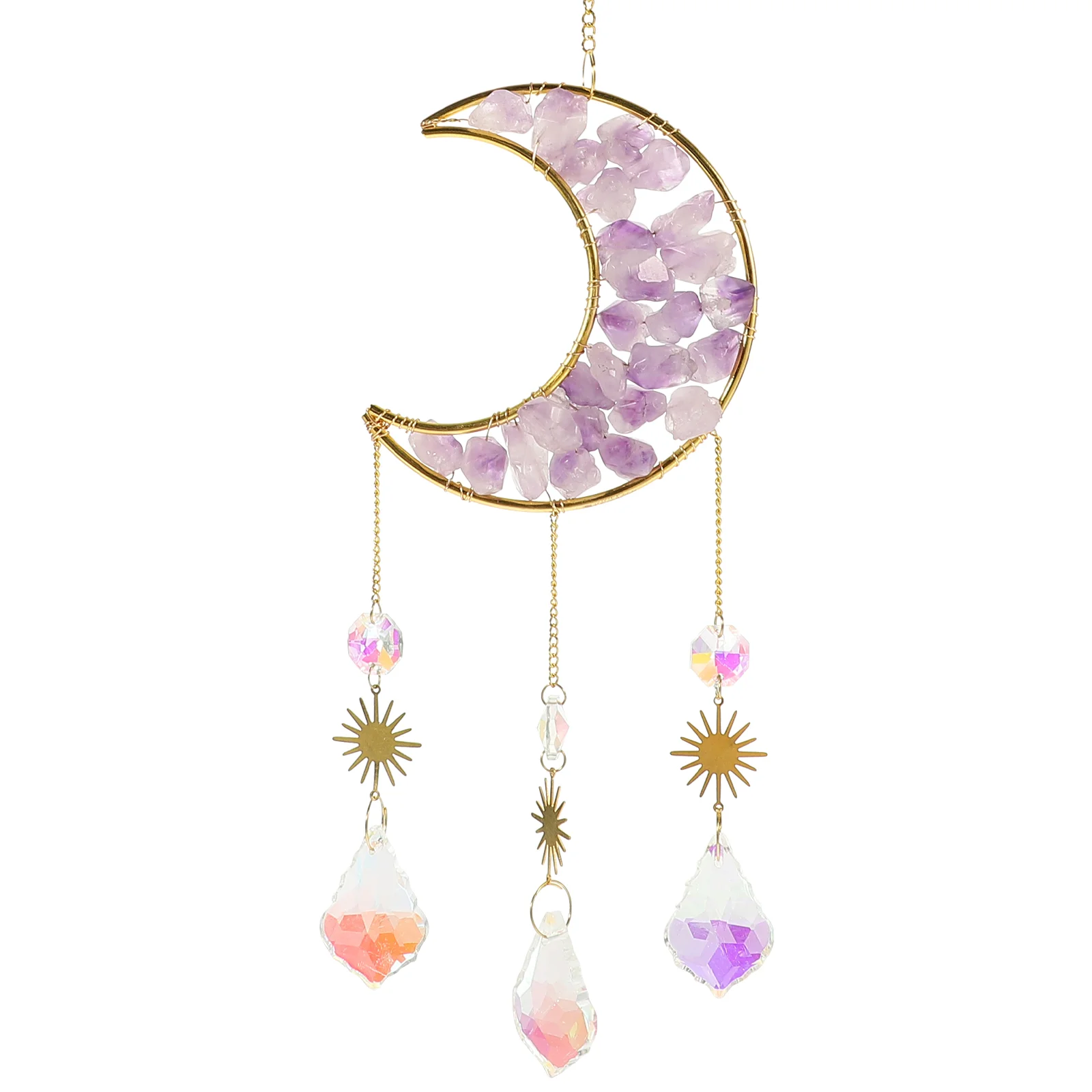 

Sun Catchers Wind Chimes Crystal Suncatcher Rainbow Decor Moon Decorative Hanging