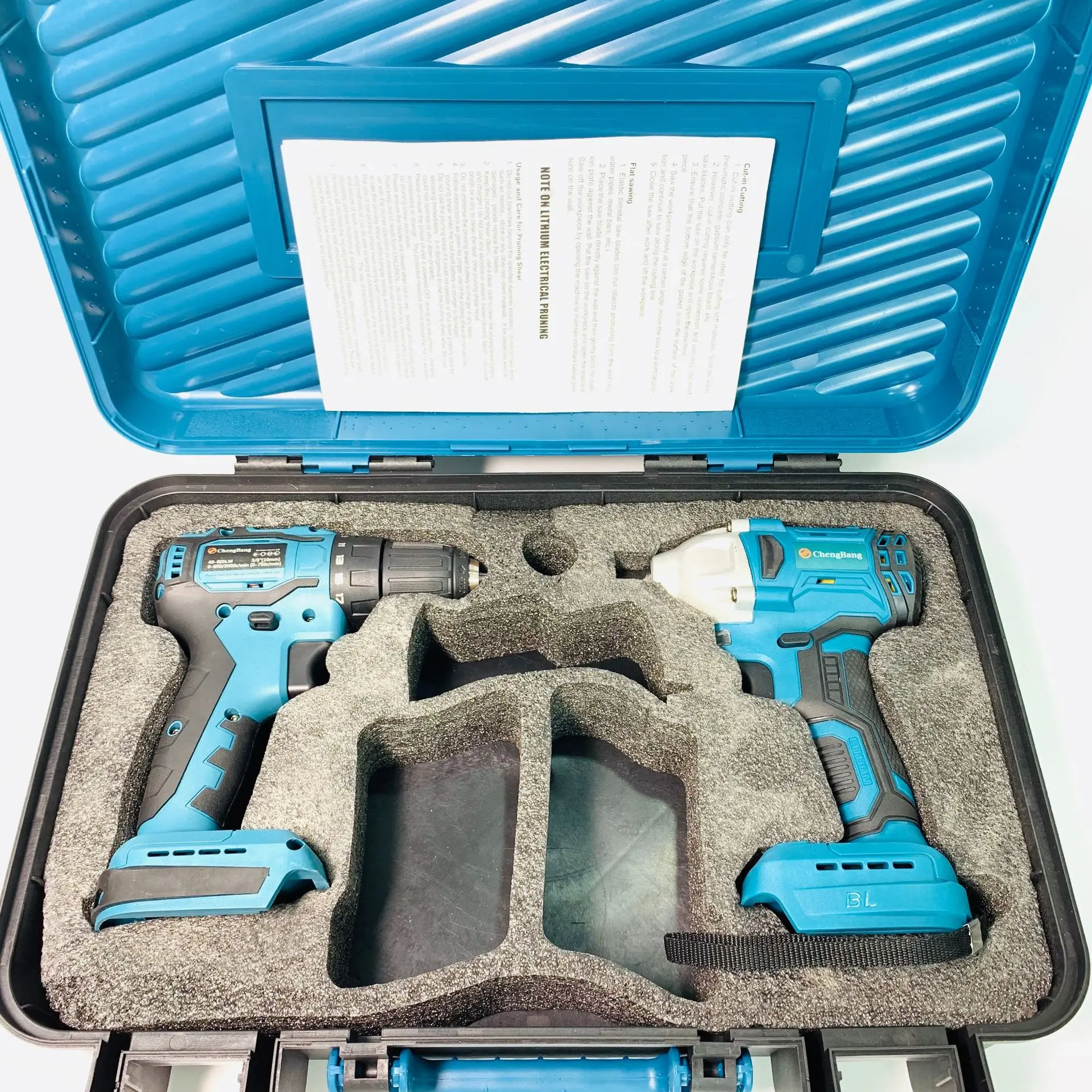 Литиевый электрический бесщеточный комбинированный инструмент 2 комплект