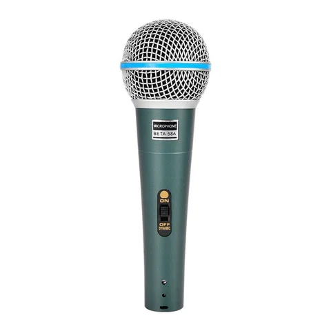 Проводной микрофон LEEDOAR BETA 58A, Динамический Ручной микрофон для домашней и студийной записи, для караоке, бара, сцены, трансляции и проведения трансляций
