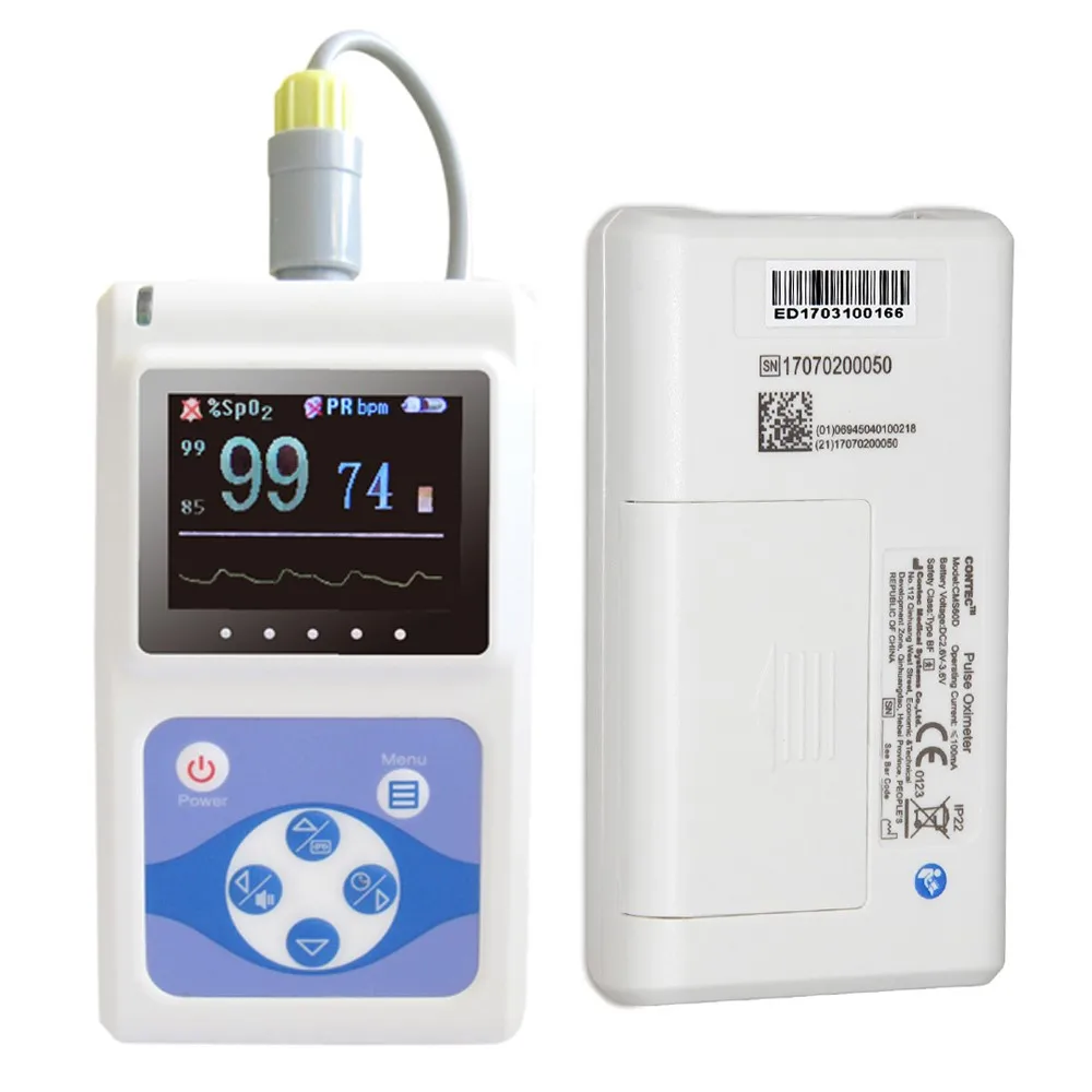 

CONTEC CMS60D Handheld Pulse Oximeter Blood Oxygen Monitor Veterinary Human SpO2 Hospital Equipment