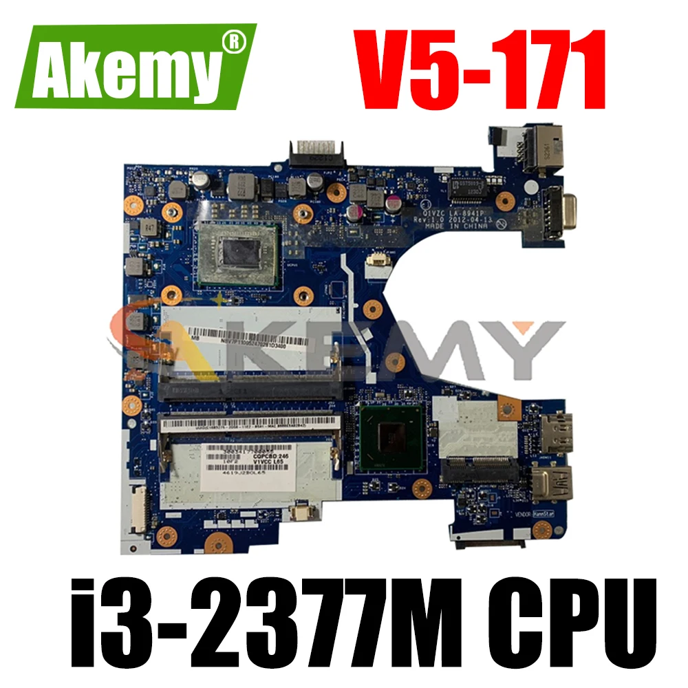 

AKEMY Laptop Motherboard For Acer Aspire V5-171 Intel i3-2377M 1.5GHz CPU Onboard DDR3 NBM3A11005 NB.M3A11.005 LA-8941P