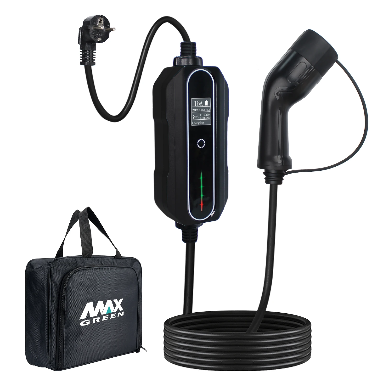 

Electric Car Charger EV Cable Portable Home Use Over-load protection SAE J1772 EVSE Charging Station 5M