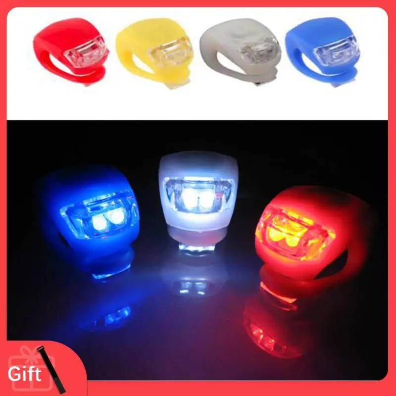 

5Pcs Silicone Bike Tail Light 3 Modes Waterproof Bicycle Rear Light Bike Front Lamp Night Cycling Safety Warning Lamp Flashlight