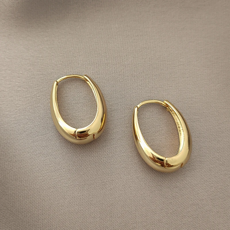 

Винтажные серьги-кольца для женщин и девушек, простые металлические украшения со вспышкой, классические модные подарочные украшения для св...