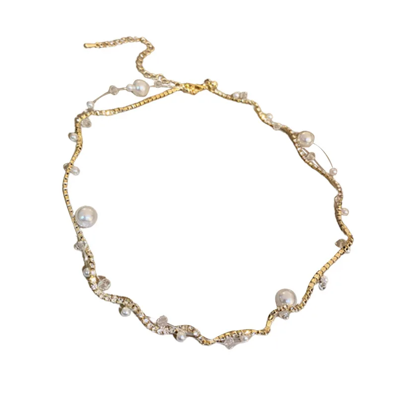 2022 New Arrival Necklaces Fashion Women Chokers Classic Link Chain Pearl Elegant Trendy Female Jewelry |