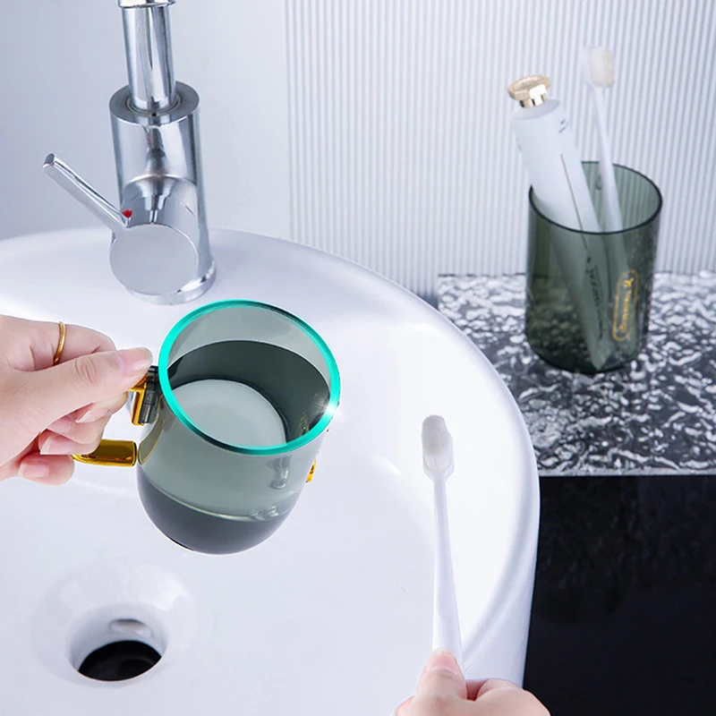 Travel Wash Cup Set Simple Toothbrush Cup Portable Toiletrie Storage Cup Mouthwash Cup Toothware Storage Box Bathroom Accessorie images - 6